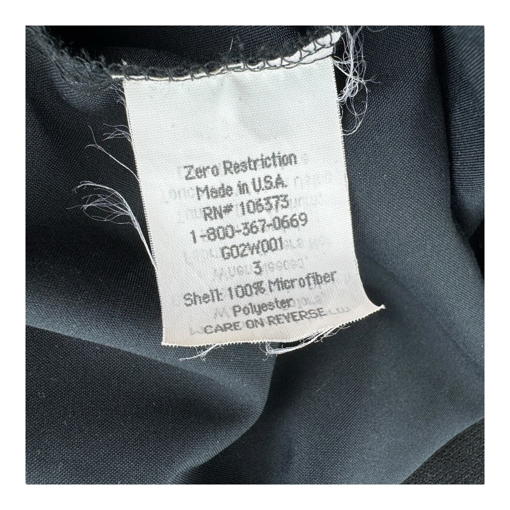 Zero Restriction ZR Men's Size Medium Black ¼ Snap Microfiber Polyester Pullover - Picture 4 of 4